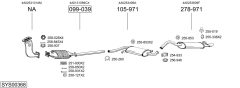BOSAL SYS00368 — Выхлопная система в сборе