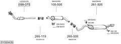 BOSAL SYS00439 — Выхлопная система в сборе