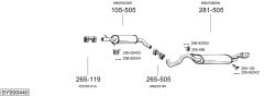 BOSAL SYS00440 — Выхлопная система в сборе