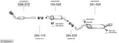 BOSAL SYS00441 — Выхлопная система в сборе