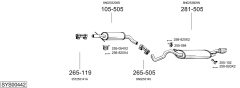 BOSAL SYS00442 — Выхлопная система в сборе