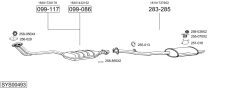 BOSAL SYS00493 — Выхлопная система в сборе