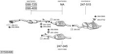 BOSAL SYS00498 — Выхлопная система в сборе