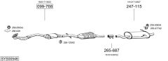 BOSAL SYS00546 — Выхлопная система в сборе