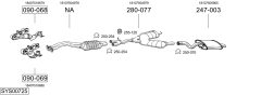BOSAL SYS00725 — Выхлопная система в сборе