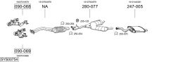 BOSAL SYS00754 — Выхлопная система в сборе