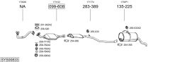 BOSAL SYS00833 — Выхлопная система в сборе