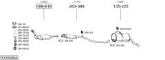 BOSAL SYS00845 — Выхлопная система в сборе