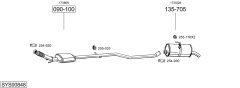 BOSAL SYS00848 — Выхлопная система в сборе