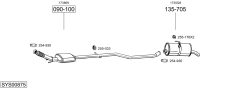 BOSAL SYS00875 — Выхлопная система в сборе