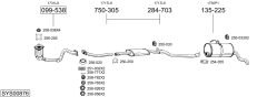 BOSAL SYS00876 — Выхлопная система в сборе