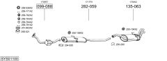 BOSAL SYS01100 — Выхлопная система в сборе