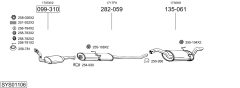 BOSAL SYS01106 — Выхлопная система в сборе