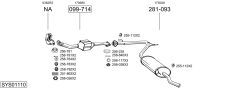 BOSAL SYS01110 — Sistem de evacuare complet