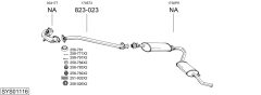 BOSAL SYS01116 — Sistem de evacuare complet