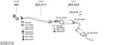 BOSAL SYS01119 — Sistem de evacuare complet