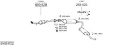 BOSAL SYS01122 — Sistem de evacuare complet