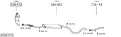 BOSAL SYS01172 — Выхлопная система в сборе