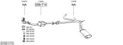 BOSAL SYS01173 — Sistem de evacuare complet