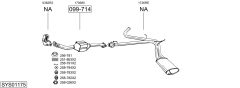 BOSAL SYS01175 — Sistem de evacuare complet