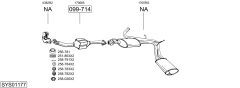 BOSAL SYS01177 — Sistem de evacuare complet