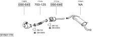 BOSAL SYS01178 — Выхлопная система в сборе