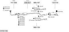 BOSAL SYS01183 — Выхлопная система в сборе