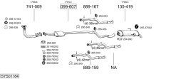 BOSAL SYS01184 — Выхлопная система в сборе