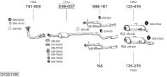 BOSAL SYS01186 — Выхлопная система в сборе