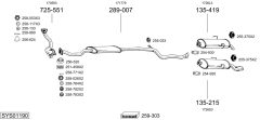 BOSAL SYS01190 — Выхлопная система в сборе