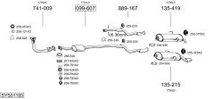 BOSAL SYS01193 — Выхлопная система в сборе