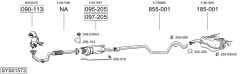 BOSAL SYS01573 — Выхлопная система в сборе