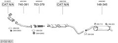 BOSAL SYS01831 — Выхлопная система в сборе