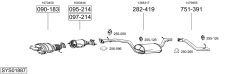 BOSAL SYS01887 — Sistem de evacuare complet