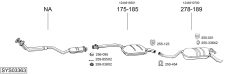 BOSAL SYS03363 — Sistem de evacuare complet