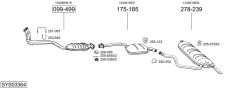 BOSAL SYS03364 — Sistem de evacuare complet