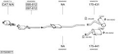 BOSAL SYS03677 — Выхлопная система в сборе