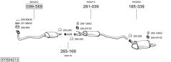 BOSAL SYS04213 — Выхлопная система в сборе