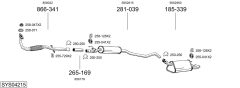BOSAL SYS04215 — Выхлопная система в сборе