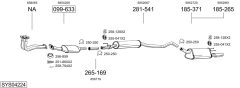 BOSAL SYS04224 — Выхлопная система в сборе