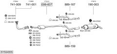 BOSAL SYS04555 — Sistem de evacuare complet