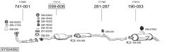 BOSAL SYS04582 — Sistem de evacuare complet