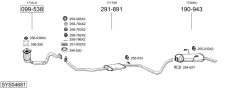 BOSAL SYS04681 — Выхлопная система в сборе