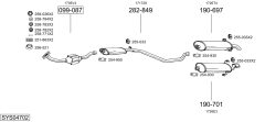 BOSAL SYS04702 — Выхлопная система в сборе