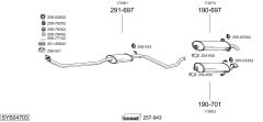BOSAL SYS04703 — Выхлопная система в сборе