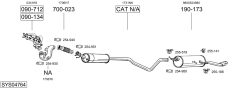 BOSAL SYS04764 — Выхлопная система в сборе