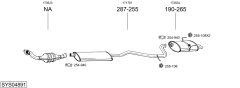 BOSAL SYS04891 — Sistem de evacuare complet