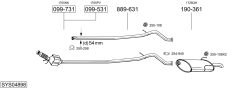 BOSAL SYS04898 — Sistem de evacuare complet