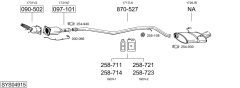 BOSAL SYS04915 — Sistem de evacuare complet