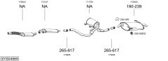 BOSAL SYS04969 — Выхлопная система в сборе